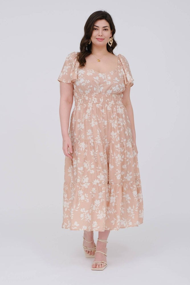 Plus Gather Love Midi Dress