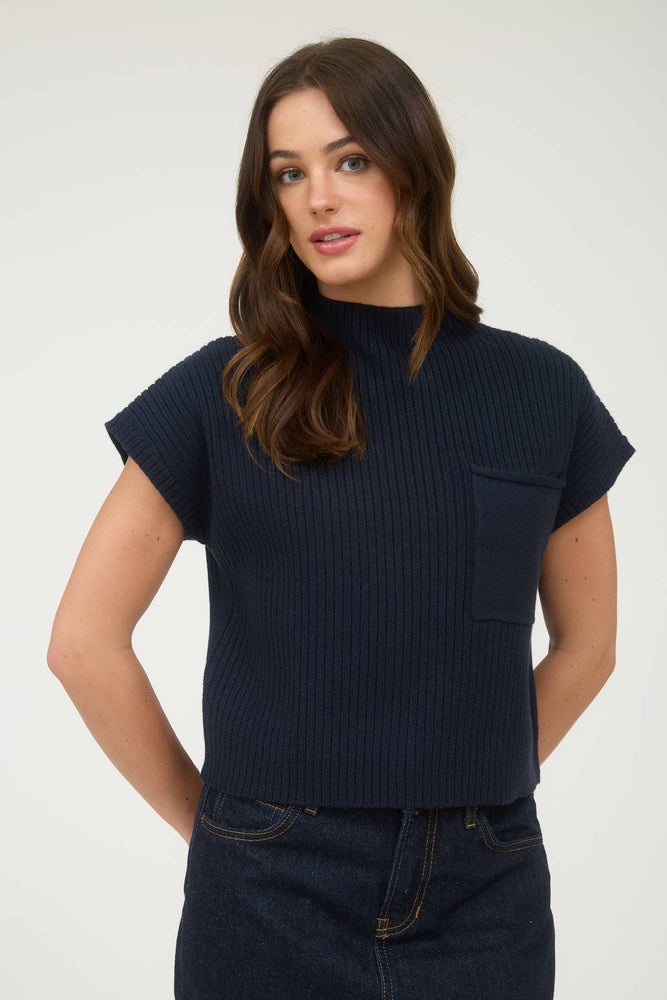 Central Park Knitted Pocket Top