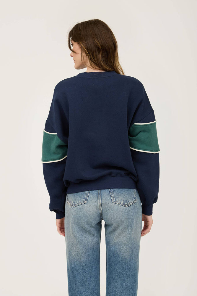 Retro Colorblock Stripe Sweatshirt