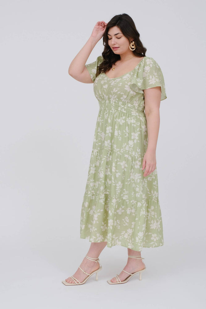 Plus Gather Love Midi Dress