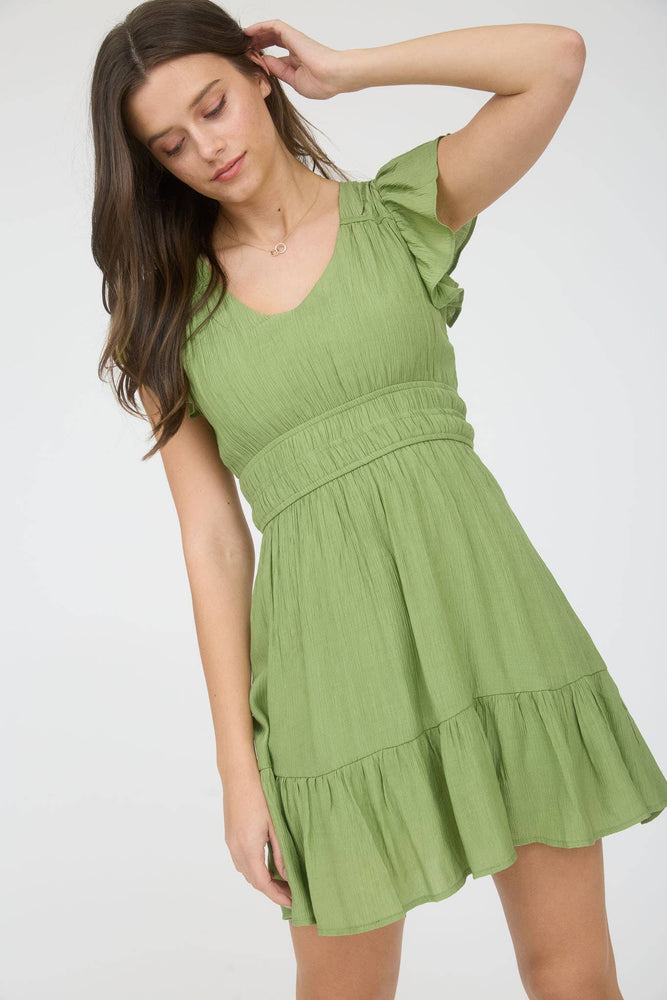 Carefree Ruffle Mini Dress