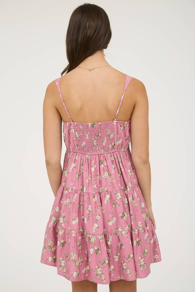 Blush Summer Blossom Mini Dress