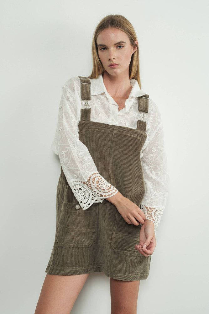 So Cute Overall Mini Dress