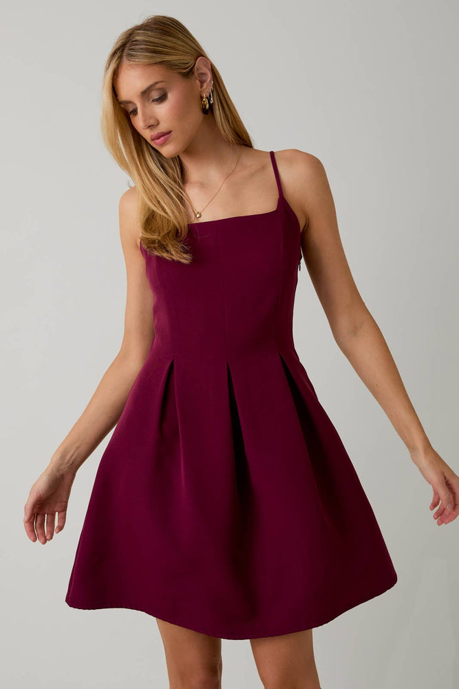 Elegant Evening Burgundy Dress