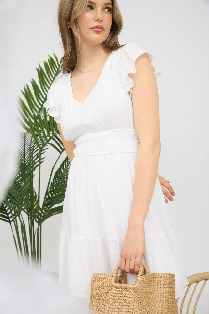 Carefree Ruffle Mini Dress